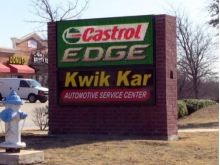 LED Display Monument Sign with Brickwork